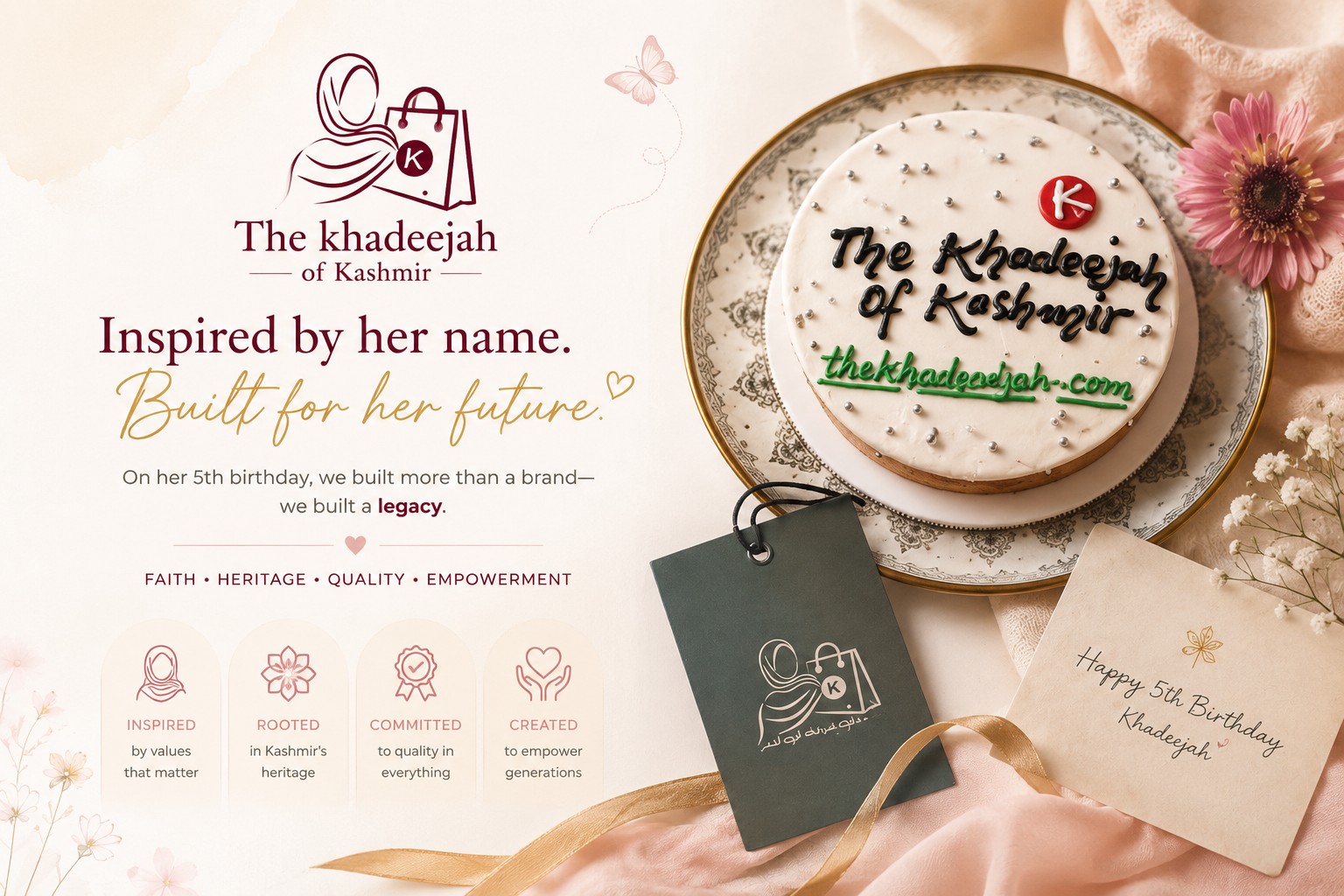 I named my daughter Khadeejah. On her 5th birthday and and Built a Brand Around Her Legacy